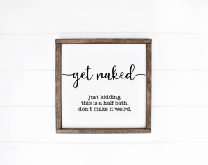 Half bath sign